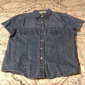 Short sleeve denim shirt